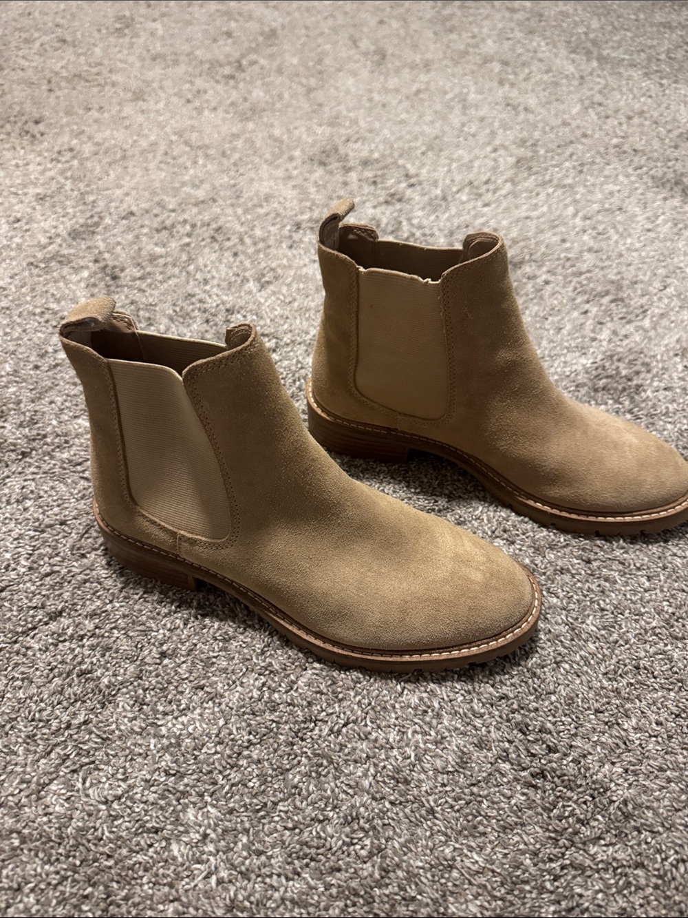 Women’s Steve Madden Leopold Chelsea tan leather boots 7